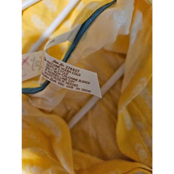 Matilda Jane Top Blouse Women's Size Medium Yellow Spring Bell Sleeves - Picture 7 of 12